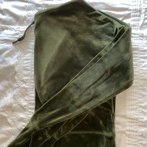 Green velour offline by aerie cropped hoodie